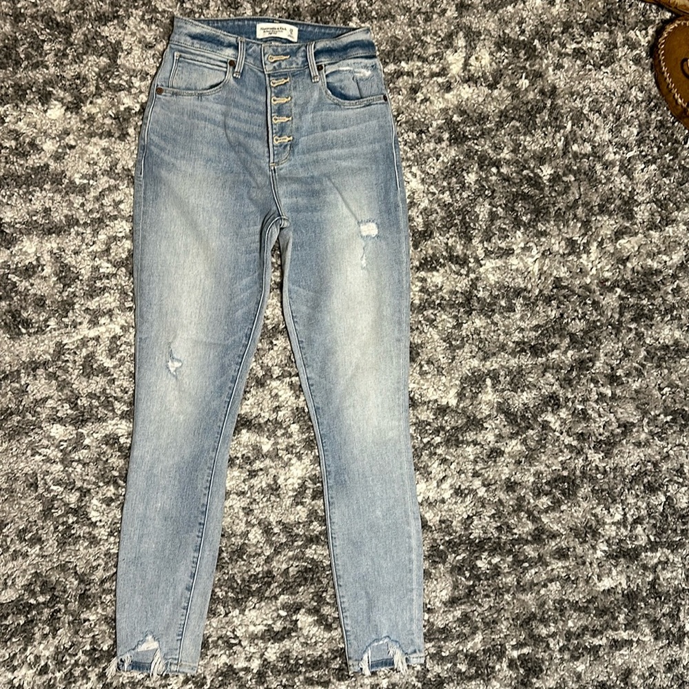 Abercrombie & Fitch Curve Love High Rise Super Skinny Ankle Jean size 25